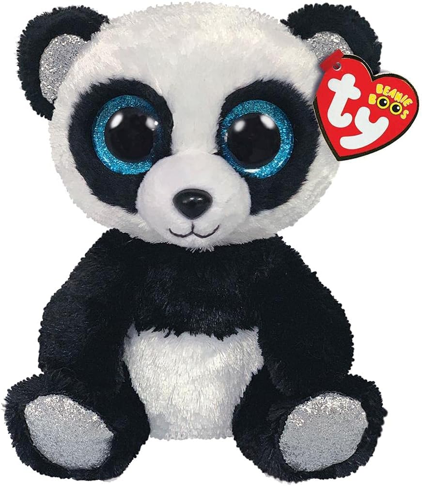 TY TY36327 Reg Bamboo Panda-Beanie BOOS, Multicolored, 15 cm