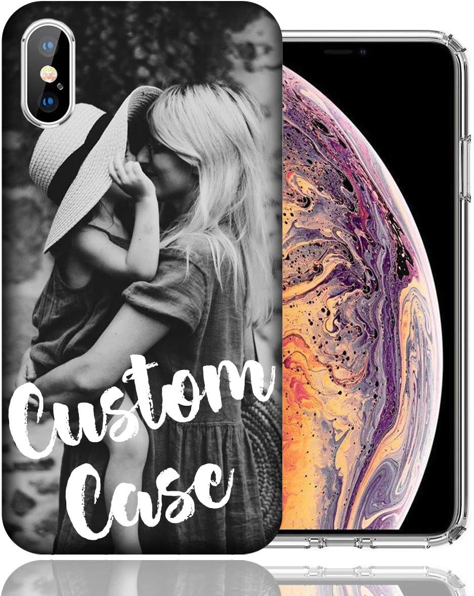 MUNDAZE Design Your Own iPhone Case, Personalized Photo Plastic Phone case for iPhone Xs 5.8 Inch - Perfect Valentine Day Gift Custom Case (iPhone X/XS)