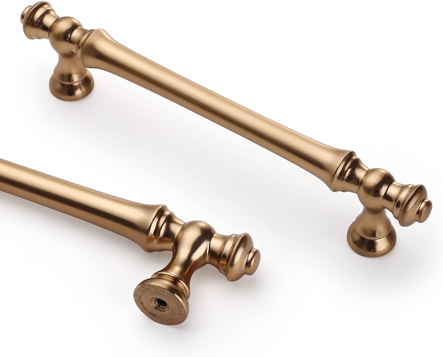 Asidrama 10 Pack 5 Inch(128mm) Champagne Bronze Kitchen Cabinet Handles,Brushed Brass Cabinet Pulls Kitchen Cabinet Hardware for Cupboard Gold Drawer Pulls