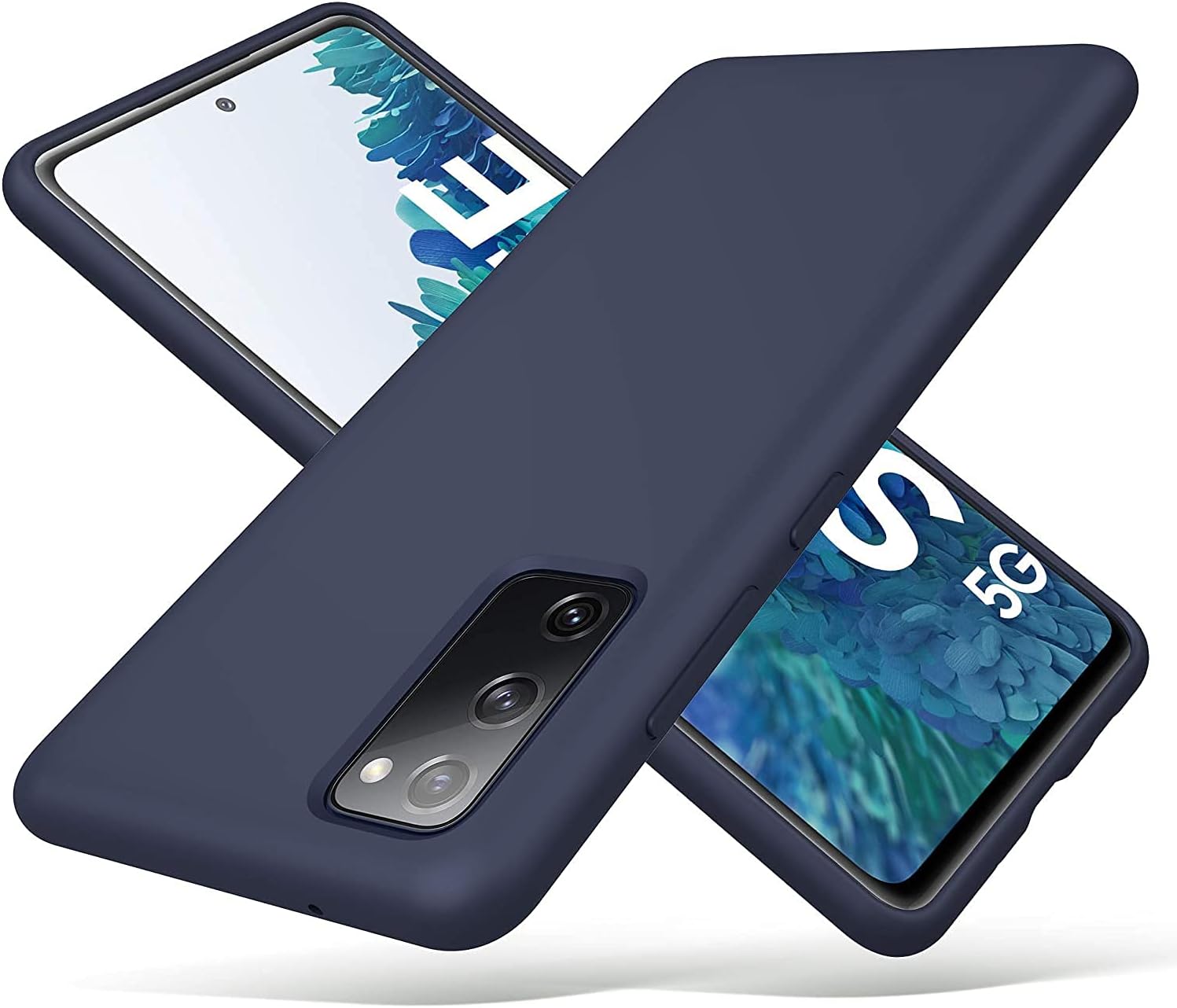 ULAK Liquid Silicone Case for Galaxy S20 FE, 3 Layer Shockproof Hybrid Drop Protection Rubber Protective Phone Case Cover Compatible with Samsung Galaxy S20 FE 6.5 inches - Blue