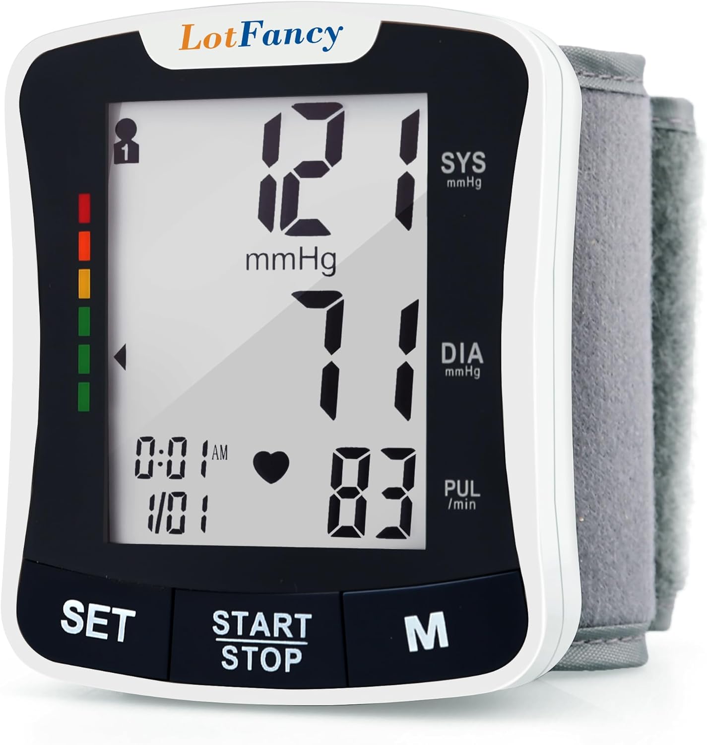 LotFancy Wrist Blood Pressure Monitor, Automatic Digital Blood Pressure Machine Wrist Adjustable Cuff (5.3-8.5''), 2 Users, 120 Memory, Home BP Gauge for Irregular Heartbeat Detection