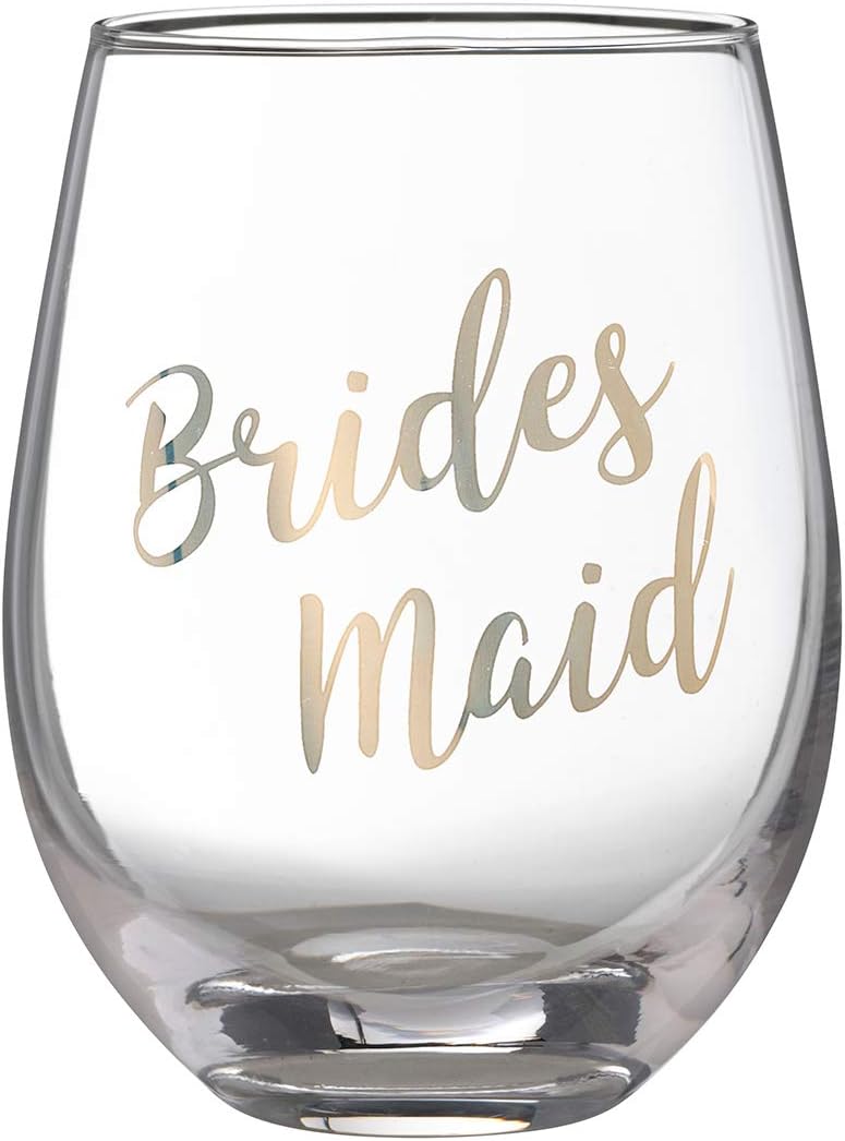 Lillian Rose Gold Bridesmaid Stemless Wine Glass