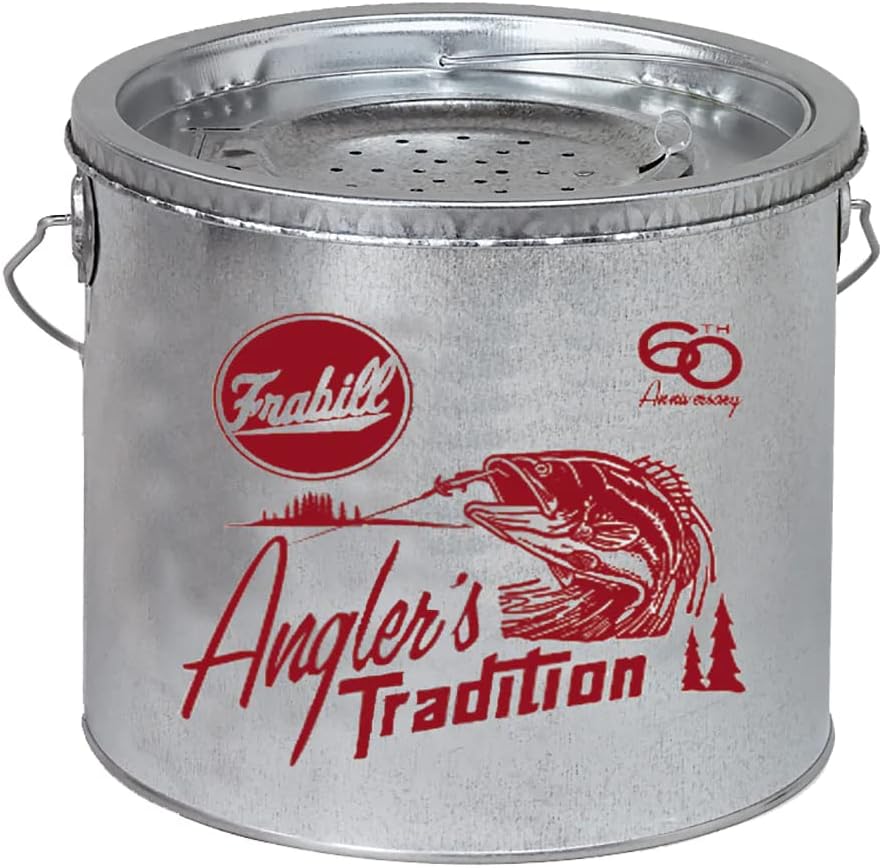 Frabill Wade Bucket | Galvanized Metal Bait Bucket