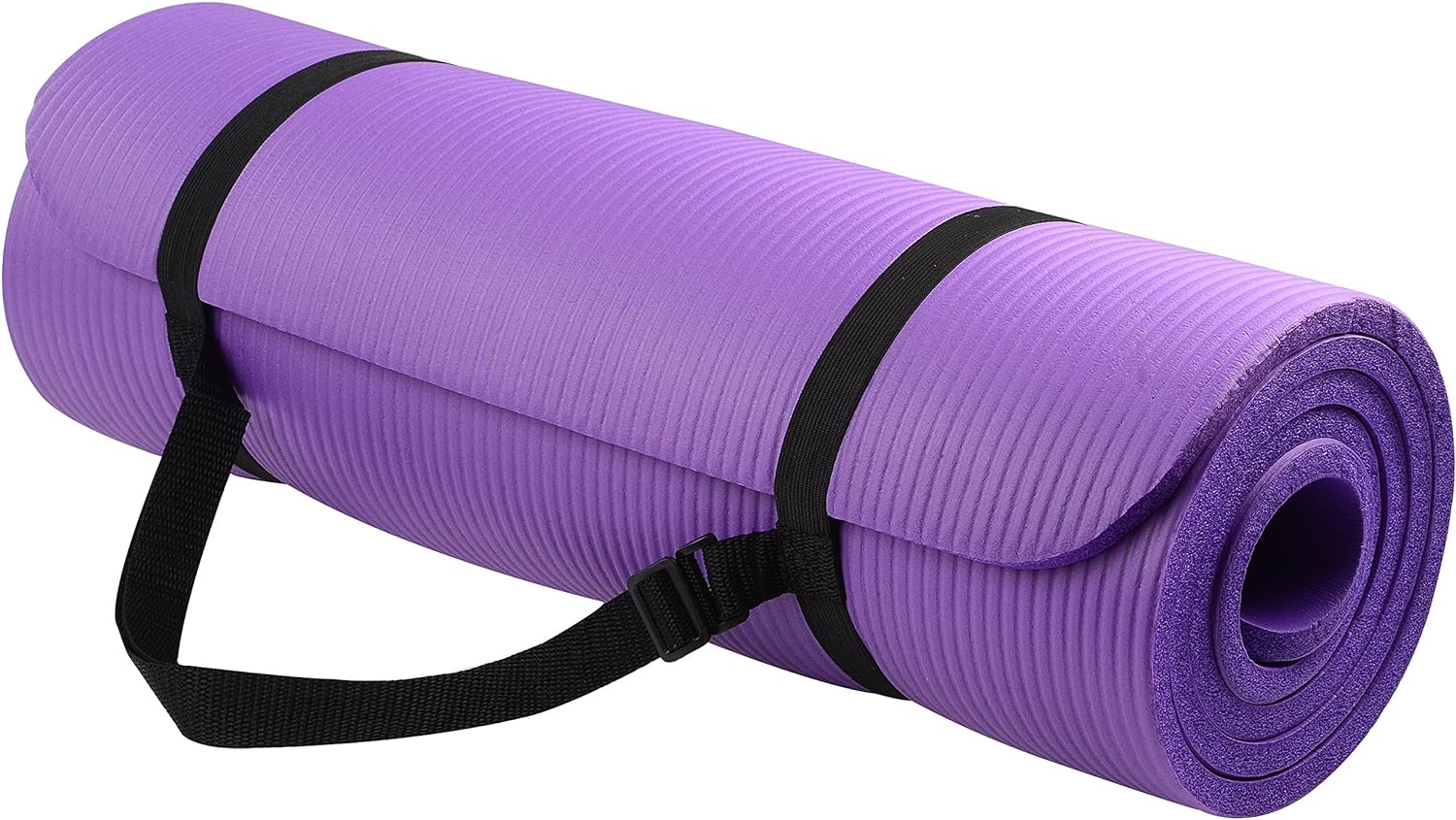 BalanceFrom BFGY-AP6BLK Go Yoga All Purpose Anti-Tear Exercise Yoga Mat with Carrying Strap, Black, One Size