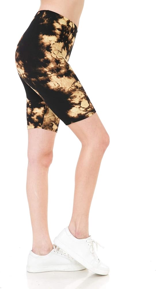 Leggings Depot Women' Fashion Biker Shorts Popular Prints BAT3TD