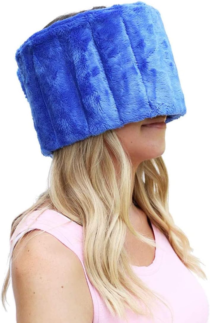 Ice Comfort | Cold Compress for Migraine Relief  Stocking Stuffer  Super Soft and Plush Shoulder and Neck Ice Pack Head Wrap - 9 Individual Ice Pack Compartments for Cold Therapy