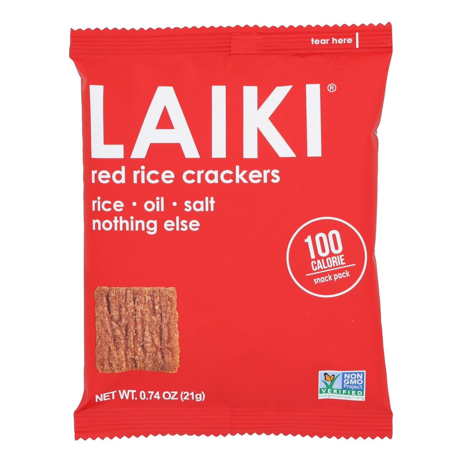 LAIKI Red Rice Crackers | Gluten-free Healthy Snack | Vegan Savoury Snack | NON-GMO Certified | Tasty Snack | Diabetic Friendly | 100% Wholegrain | Clean & Vegan Certified | Party Snack | Pack of 12