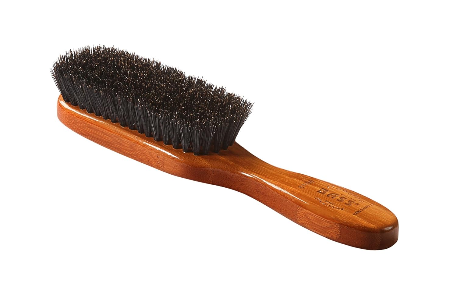 Bass Brushes Semi Oval Boar Wood Brush, 1 EA