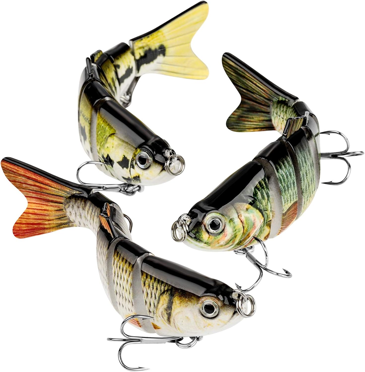 Bass Fishing Lures Highly Realistic Bass Lures Multi Jointed Swimbait Lifelike Hard Bait Trout Perch