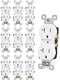 ELEGRP USB Outlets Receptacles, 3-Port USB C Wall Outlet, 30W 6.0A USB Electrical Outlet, 15 Amp Tamper-Resistant Outlet with USB C Ports, UL Listed, Screwless Wallplate Included, 10 Pack, Matte White