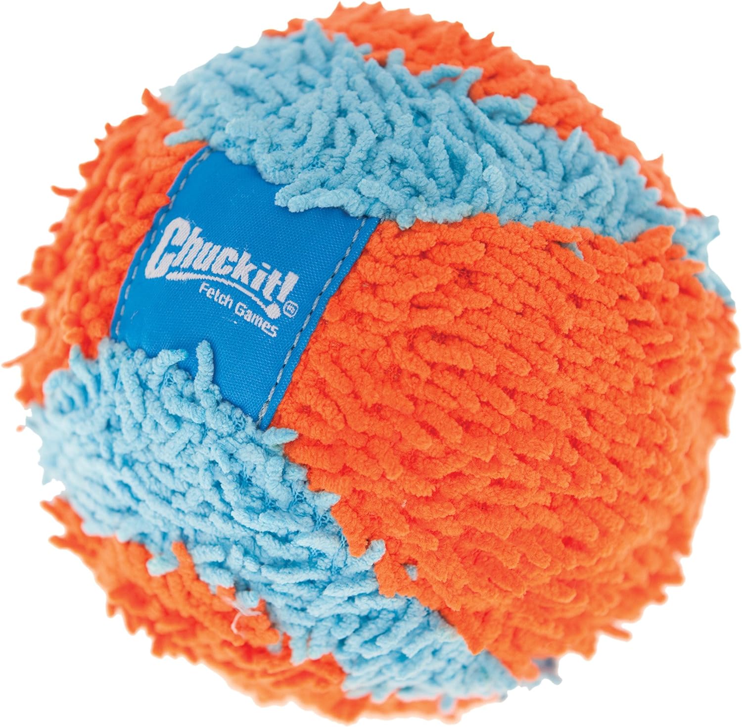 Chuckit! Indoor Fetch Ball Dog Toy (4.75 Inch), Orange and Blue