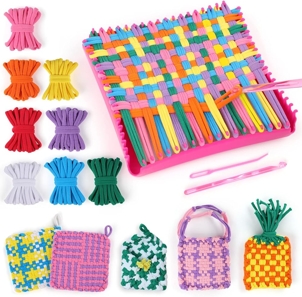 I bought this as a gift for my grandchild and my adult family members ended up making several colorful pot holders taking them back to childhood! It was lots of fun!