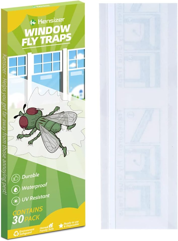 Flies are a seasonal abomination in the house. Other fly trap designs we tried had major drawbacks. Either they did not catch many flies, or they were super messy, or cumbersome to install & uninstall.These fly strips solve all those problems. The challenge of designing a fly trap that actually traps all the flies, instead of just a few of them, is solved with this product. Instead of trying to get the flies to go to the trap, put the trap where the flies are going already. Flies congregate on windows. Ergo, design a window-based trap. It seems such an easy-peasy concept, and yet the majority of fly traps/removers don't manage to grasp this basic idea.These sheets are peel & stick. Extremely easy to install. Clean up is not complicated at all (we remove with a paper towel). The sheets are transparent so they mimic the window surface & fool the flies into landing on or walking across the sticky face. Once caught, they don't escape. The sticky remains sticky for as long as you need & is not affected by the temperature in the house.If you have a really bad fly infestation problem, you should see noticeable results within 24-36 hours after installing these, and after about 3 days the vast majority of the flies will be trapped. Total removal will take somewhat longer, but I want to emphasize that 72 hours is the time frame in which you will get major results. Not instant but still excellent.Great product on all counts, from design to utility to effectiveness to price. Don't suffer from fly problems that won't go away because of ineffective, inferior products -- get this one.