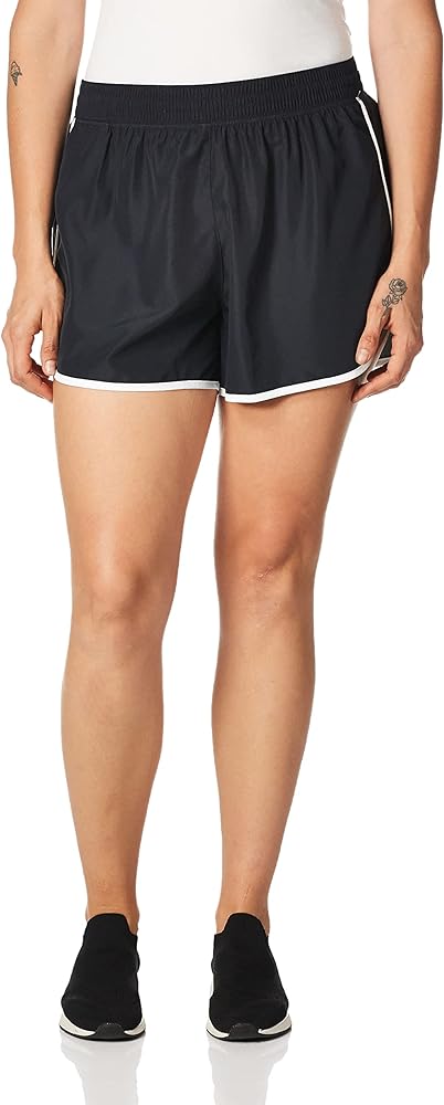 Just My Size Women's Active Plus-Size Woven Running Shorts, Moisture-Wicking Shorts, 4"