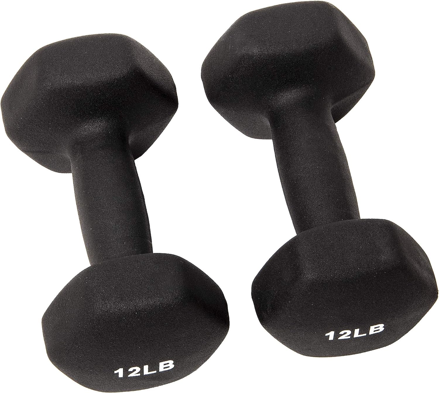 BalanceFrom Set of 2 Neoprene Coated Non-Slip Grip Dumbbell Weights