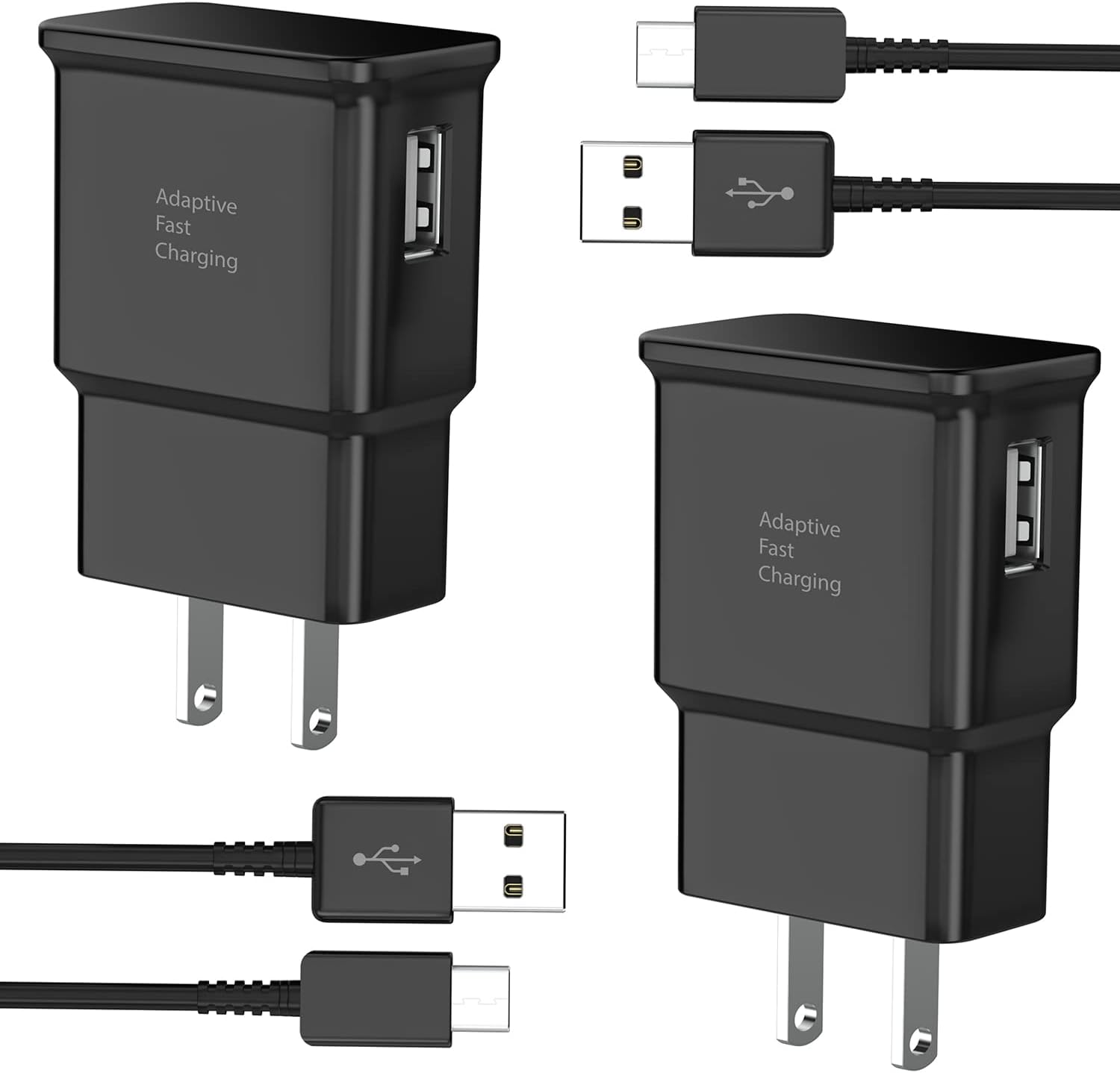 Type C Fast Charger, for Android Charger, Samsung Phone USB-C Charger Block, Cable Cord 6.6ft for Galaxy S23/S23+/S22/S21/S20/S10e/S9/S8/Note20/Note10/Note9/Z Fold 3/4/5 2-Pack