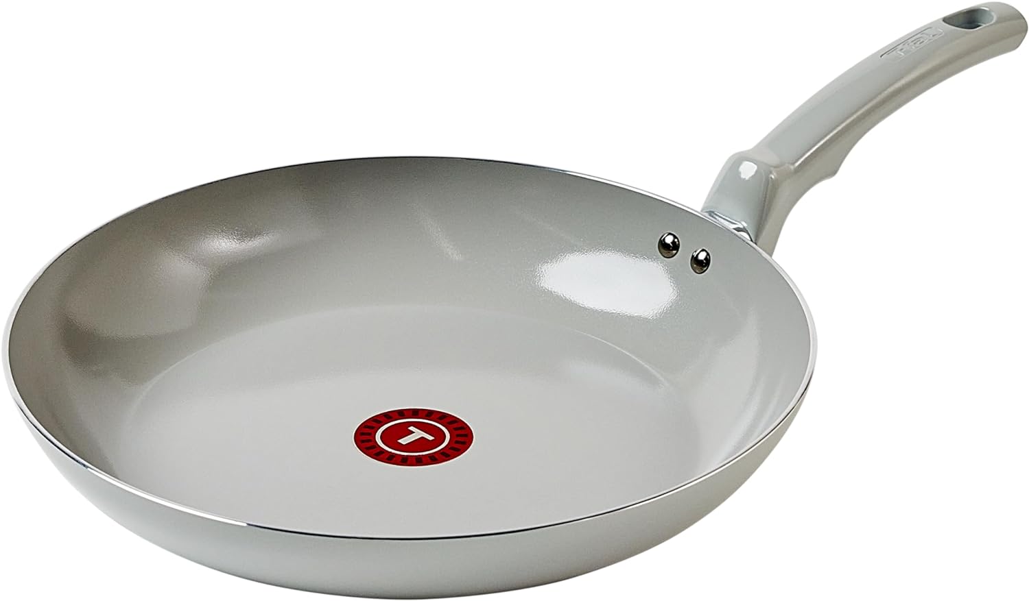 T-fal Refresh Ceramic, Ceramic Non Stick Fry Pan 12 Inch, Oven Broiler Safe 350F, Cookware, Nonstick Kitchen Pan, Versatile Frying Pan, Skillet, Healthy Cooking, Pots and Pans, Moon Gray