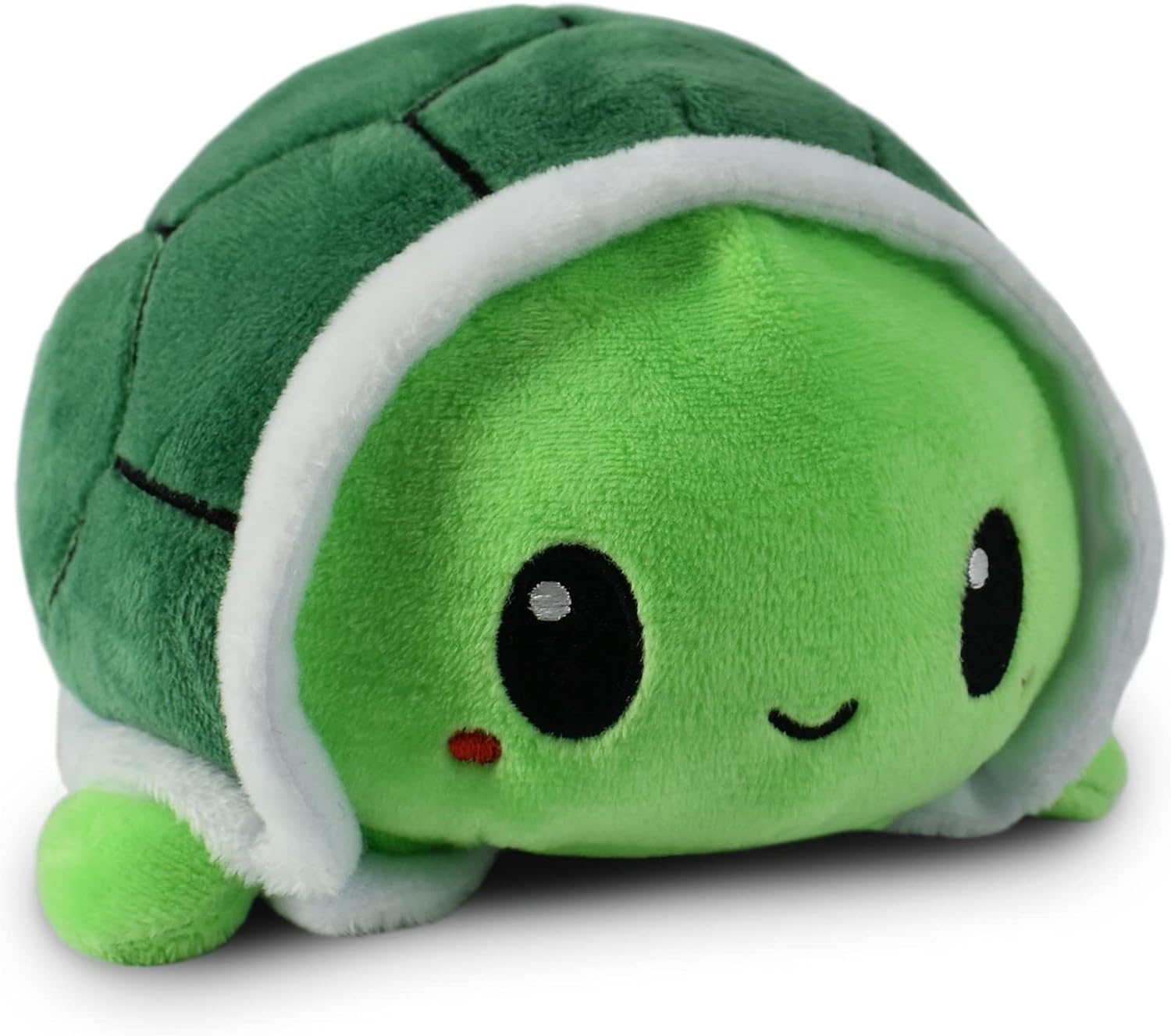 TeeTurtle - The Original Reversible Turtle Plushie - Green - Cute Sensory Fidget Stuffed Animals That Show Your Mood 4 inch