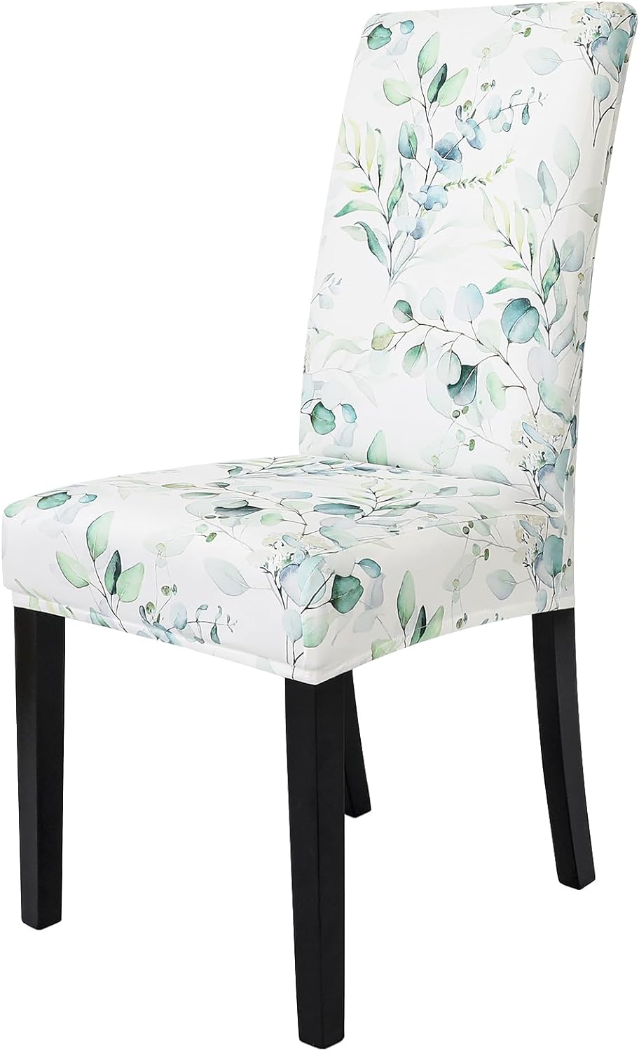 Gibelle Chair Covers for Dining Room Set of 4, Spandex Stretch Dining Room Chair Cover, Removable Washable Kitchen Parsons Chair Covers Seat Slipcovers, Green Floral