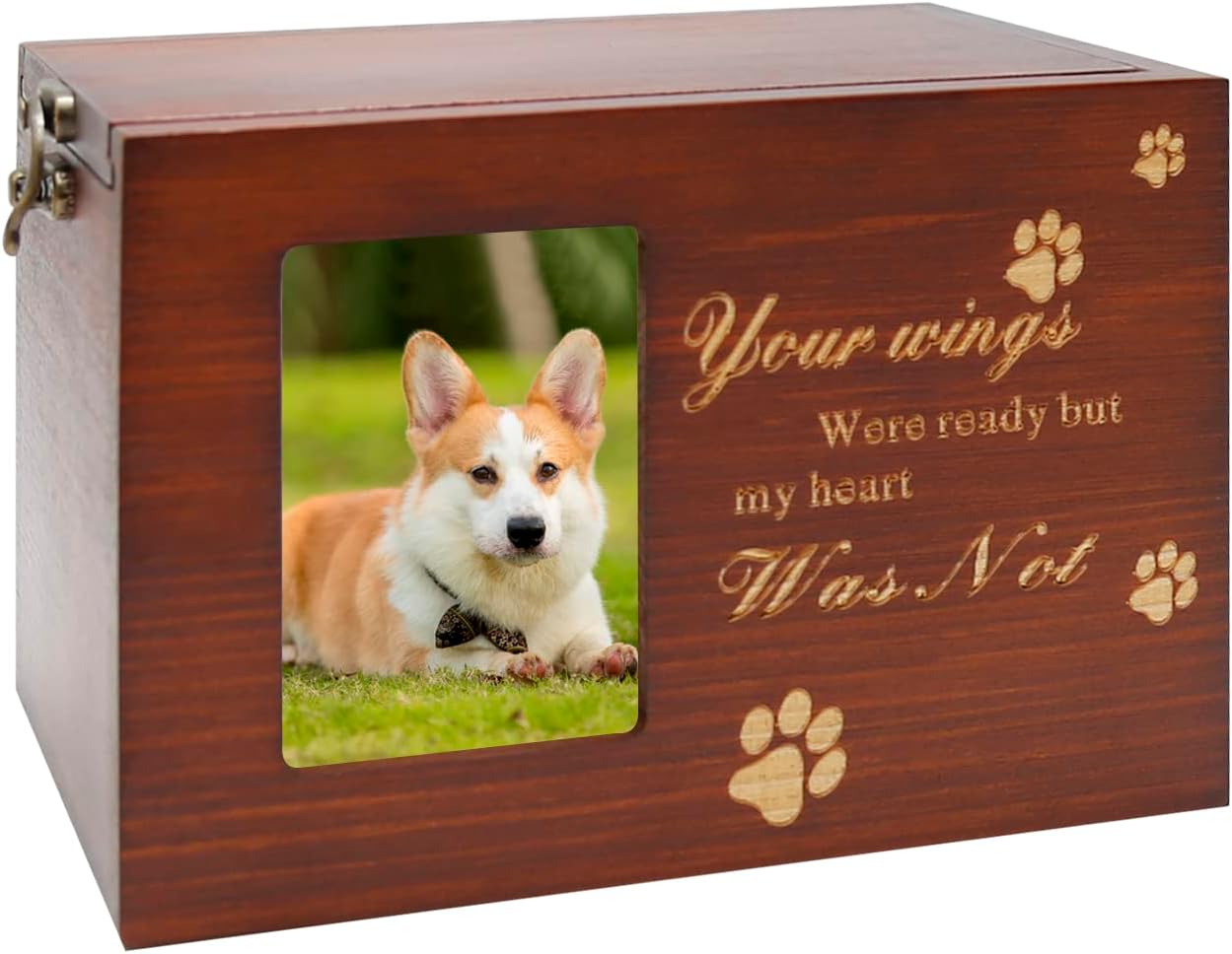 Pet Urn Memorial Picture Frame Bone Ash Wood Box for Dogs Cats Urns Funeral Memorial Keepsake