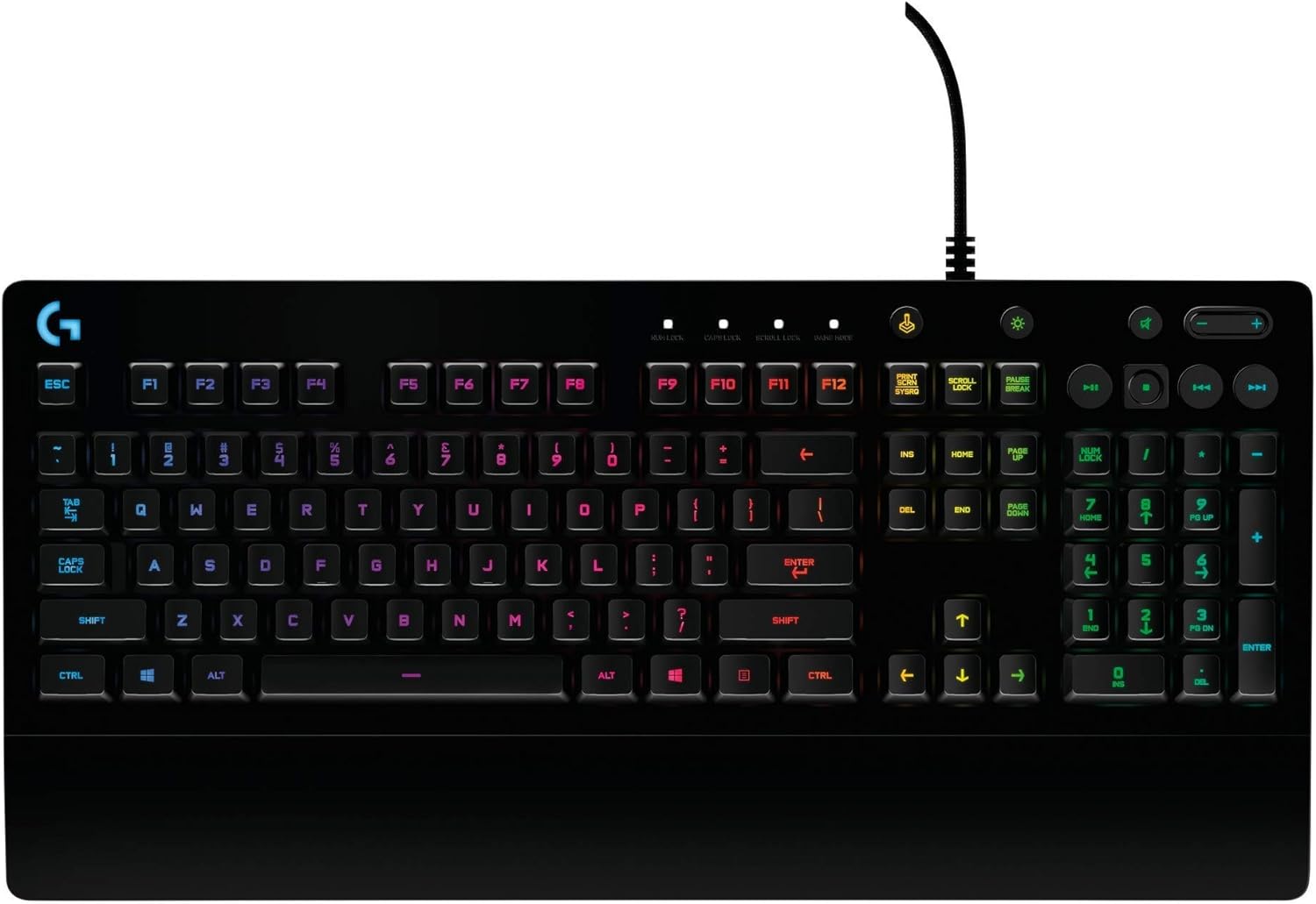 Logitech USB 2.0 G213 Prodigy Gaming Keyboard with 16.8 Million Lighting Colors (Renewed)