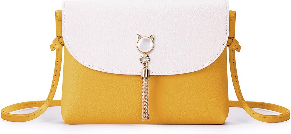 KALIDI Tassel Crossbody Bag Small Shoulder bag Vegan Leather Strap Small Purse Daily Fashion Handbags for Women