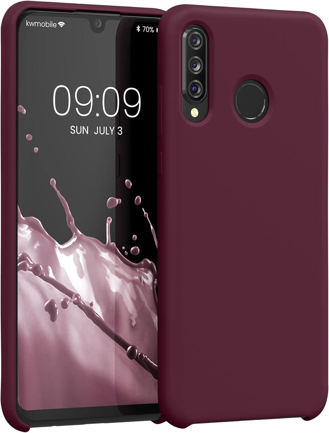 kwmobile Case Compatible with Huawei P30 Lite Case - TPU Silicone Phone Cover with Soft Finish - Tawny Red