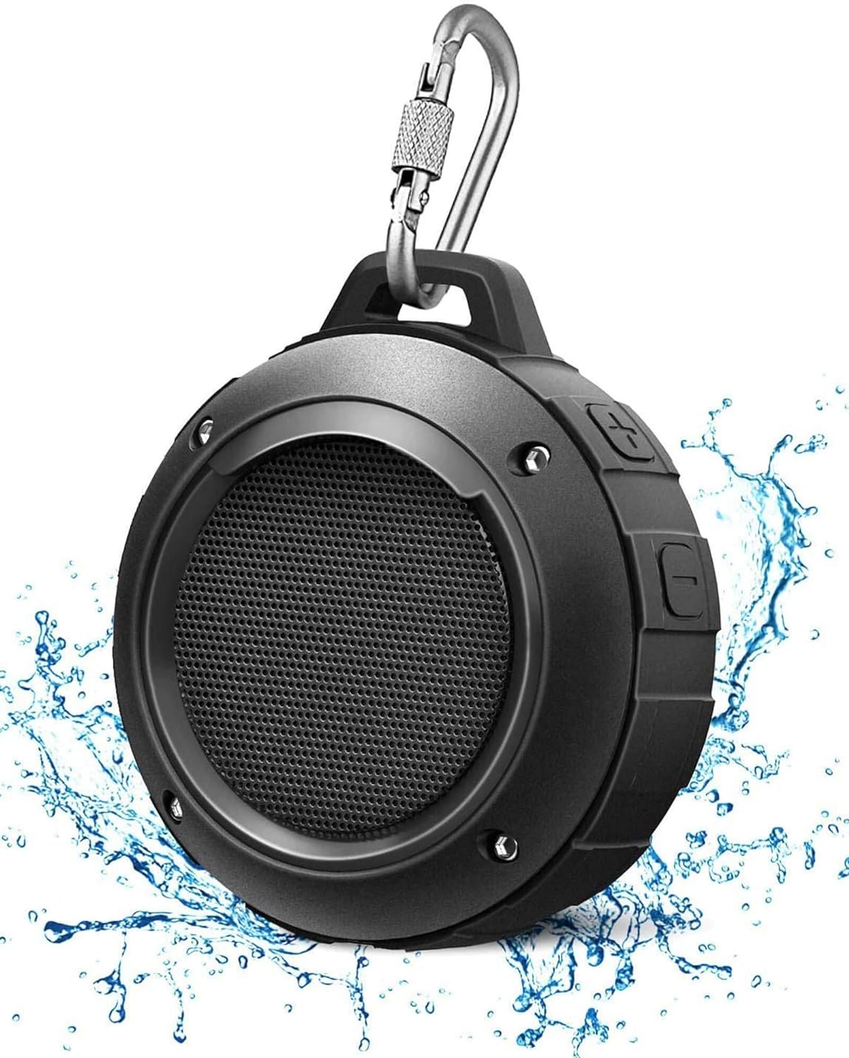 Kunodi Outdoor Waterproof Bluetooth Speaker, Wireless Portable Mini Shower Travel Speaker with Subwoofer, Enhanced Bass, Built in Mic for Sports, Pool, Beach, Hiking, Camping