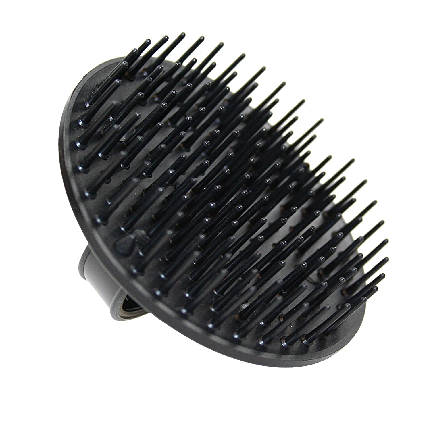 Jack Dean by Denman (Black) Scalp Massager and Detangling Hair Brush for Thick or Thin Hair, Curly or Straight Hair - use in the Shower or Bath - Head and Beard Scrubber - For Women and Men, D6