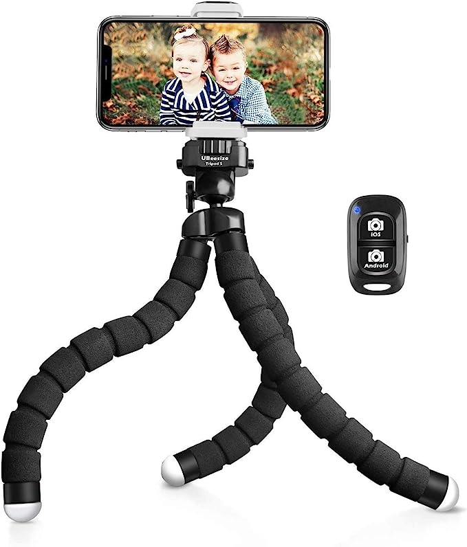 UBeesize Phone Tripod, Premium Flexible Phone Tripod with Remote and Phone Mount, Mini Tripod Stand for Camera, GoPro