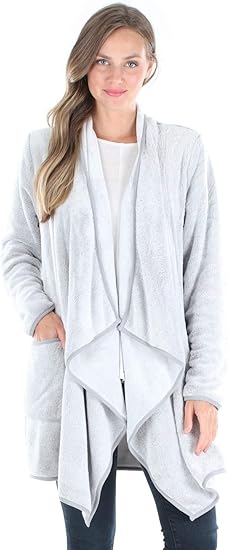 Sleepyheads Women' Fleece Long Sleeve Robe Sherpa-Lined Hooded Bathrobe