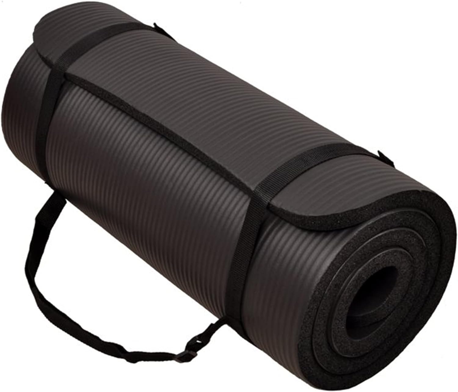 BalanceFrom All-Purpose 1-Inch Extra Thick High Density Anti-Tear Exercise Yoga Mat with Carrying Strap, Multiple Colors