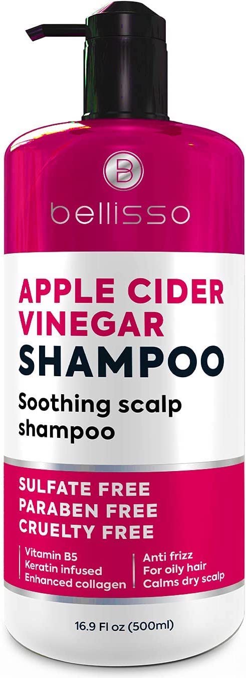 Apple Cider Vinegar Shampoo - Sulfate Paraben and Silicon Free Anti Dandruff Product for Women and Men - Deeply Moisturizing Formula - Dry Scalp Treatment for Oily Hair  Professional Grade Products