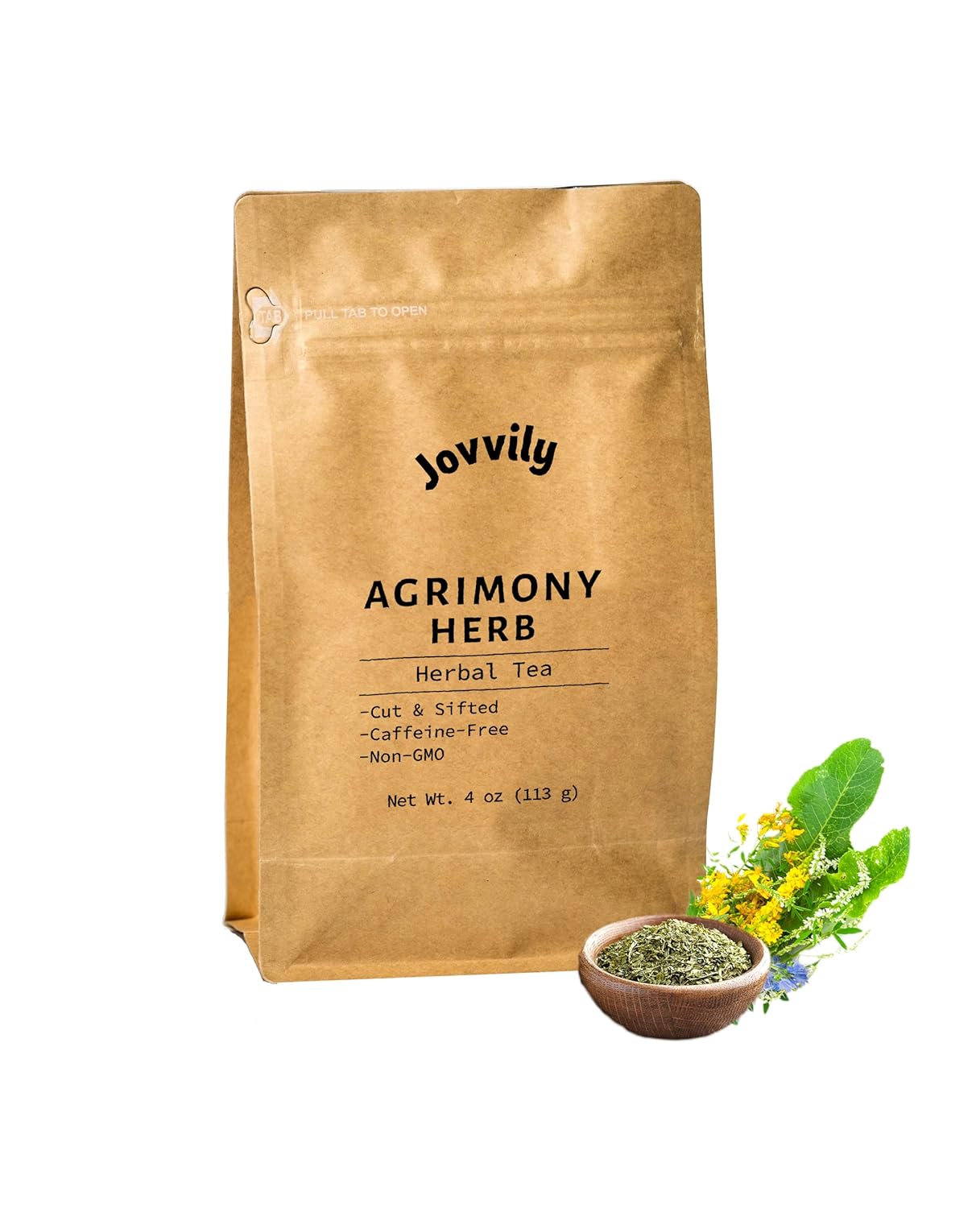 Jovvily Agrimony Herb - 4 oz - Cut & Sifted - Herbal Tea - Non-GMO