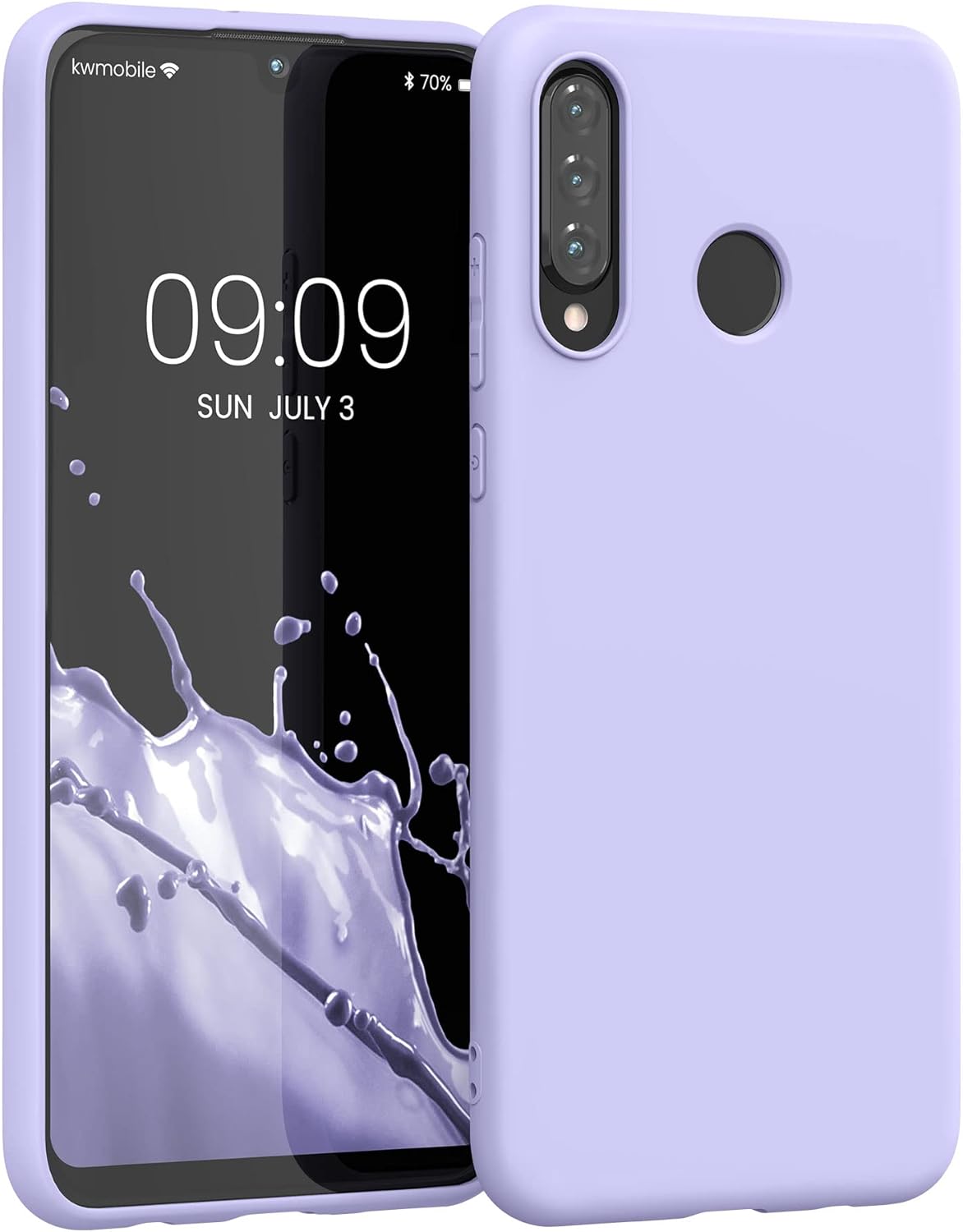 kwmobile Case Compatible with Huawei P30 Lite Case - Soft Slim Protective TPU Silicone Cover - Light Lavender