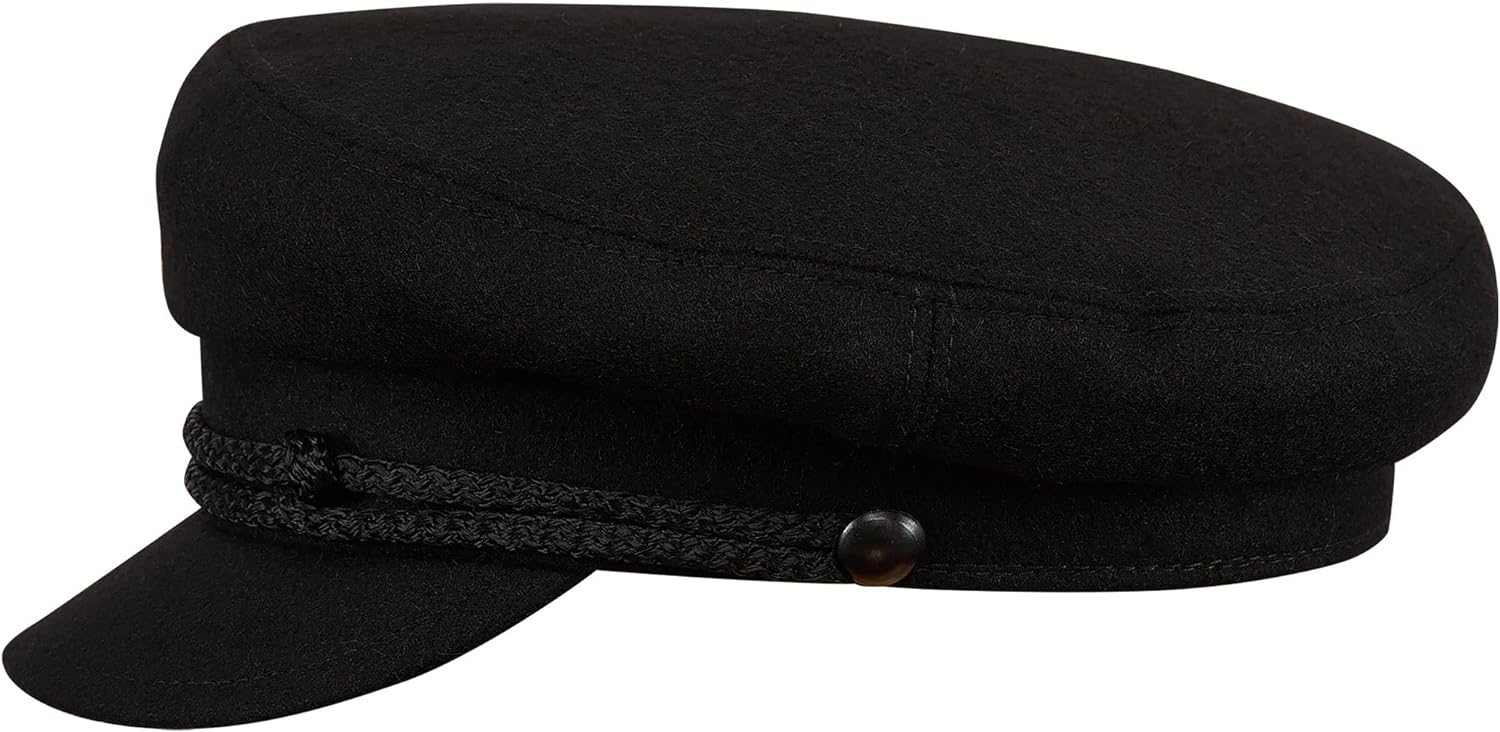 Sterkowski Maciejwka Model 3 Fisherman Style Fiddler Cap | Wool Fiddler Cap for Men and Women | Warm Wool Captain Cap