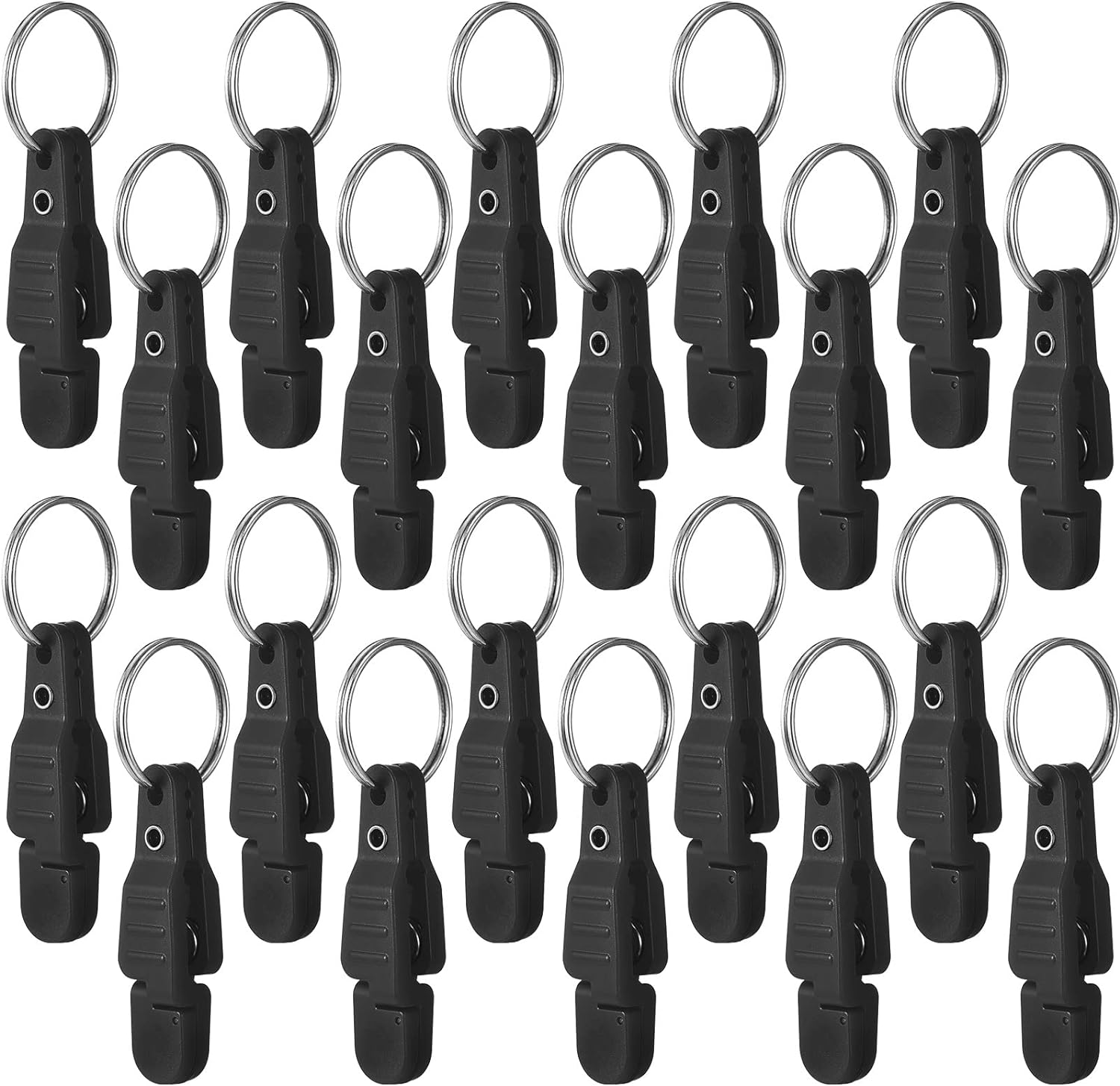 Honoson 20 Pieces Heavy Tension Snap Release Clips Padded Release Clips Trolling Clips with Key Ring for Weight Planer Board Offshore Kites Downrigger Fishing