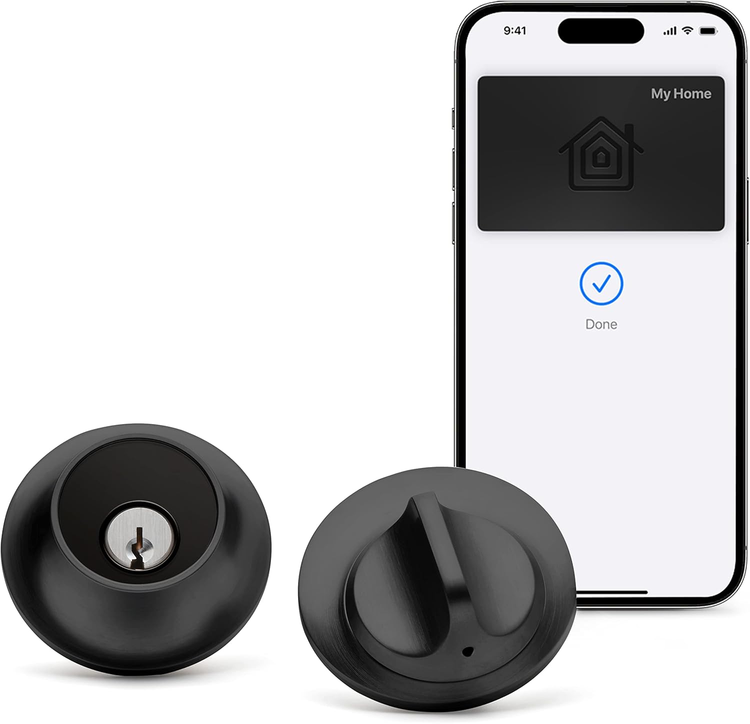 Level Lock  Smart Lock Plus Apple Home Keys - Smart Deadbolt for Keyless Entry - Includes Key Cards - Works with iOS, Android, Apple HomeKit (Matte Black)