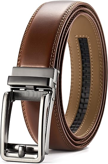 CHAOREN Ratchet Belt - Mens Dress Belt 1 3/8 Comfort Click - Perfect Companion to Men' Oxfords