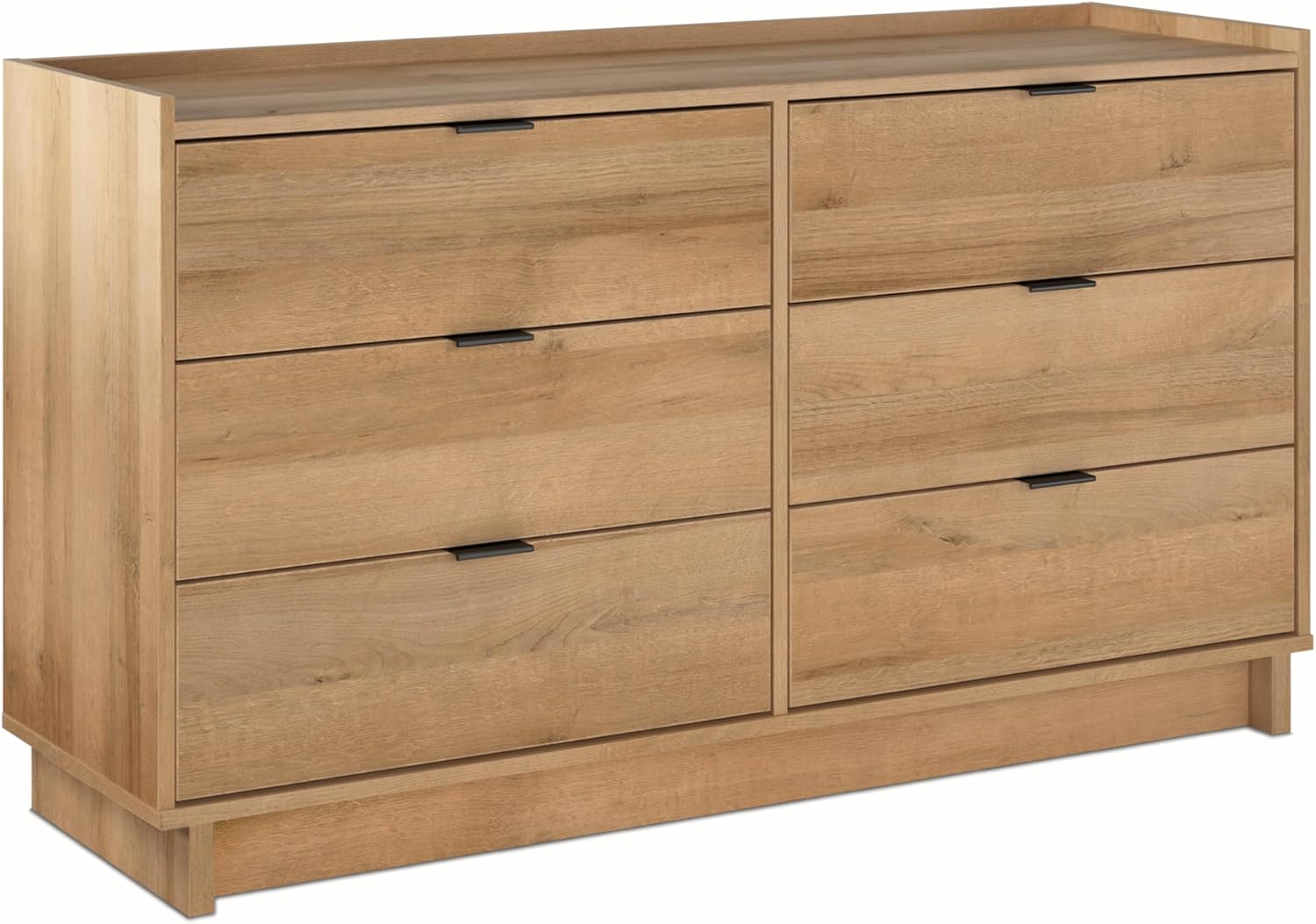 Prepac Double Drawer Dresser, 52.5 W x 29.5 H x 16 D, Oak