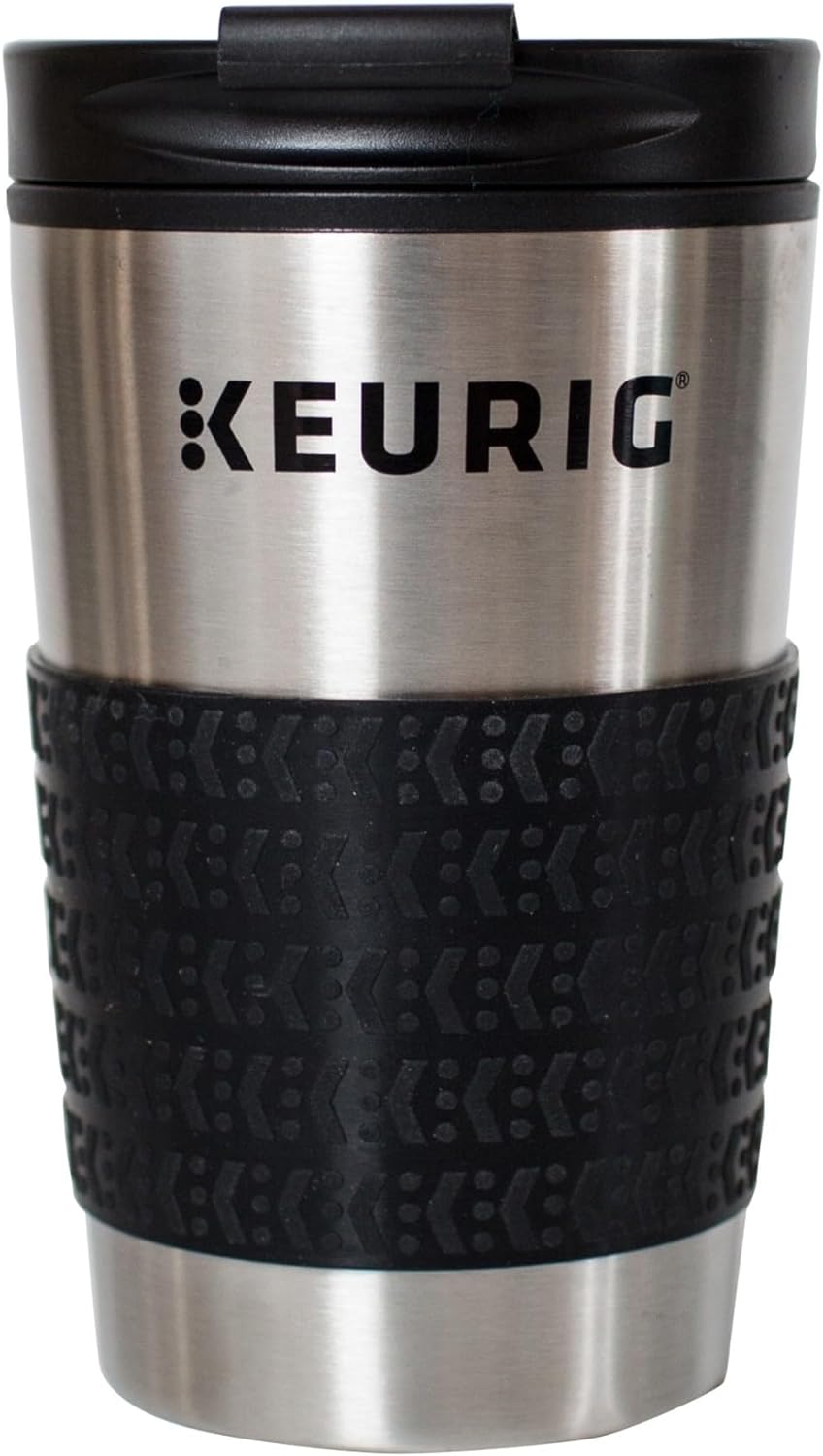 Keurig Travel Mug Fits K-Cup Pod Coffee Maker, 1 Count (Pack of 1), Stainless Steel