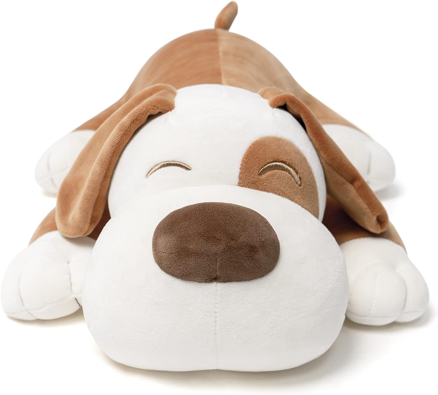 Niuniu Daddy 17.7" Brown Puppy Plush Toy Pillow - Kawaii Stuffed Animal for Kids, Toddlers & Teens - Soft Room Decor