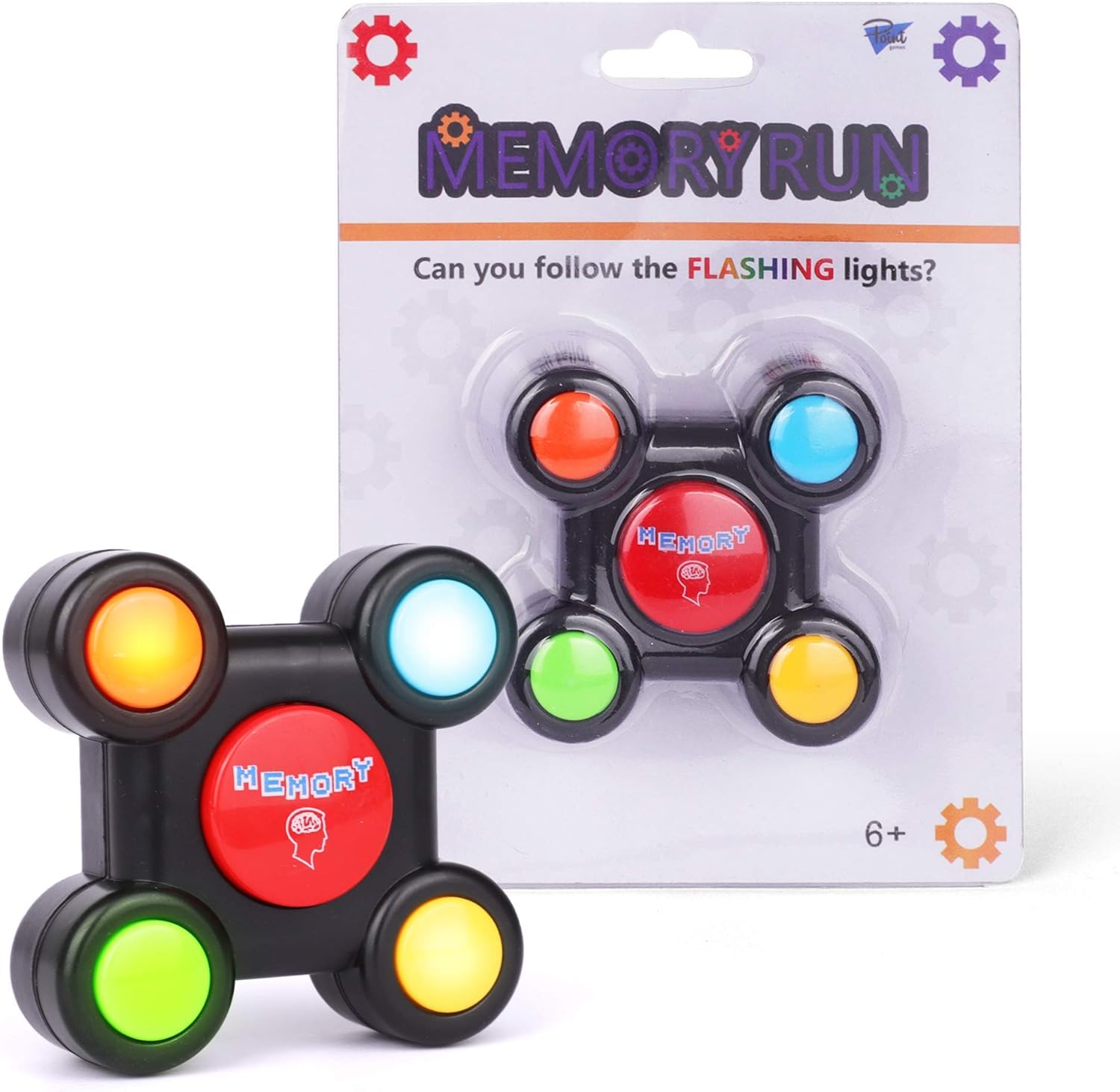 Point Games Memory Run - Electronic Memory Handheld Game with Lights - Competitive Maze Challenge Gameplay -Cognitive Developmental Brain Teaser Puzzle Toy - Kids Ages 6+