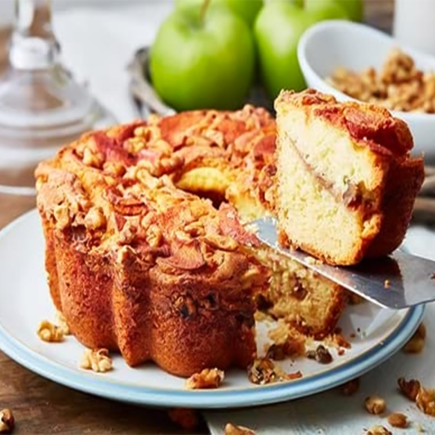 My Grandma's Granny Smith Apple Walnut Coffee Cake - Super Moist, Fresh & Kosher Certified, Trans Fats Free Cinnamon Streusel Coffee Cake