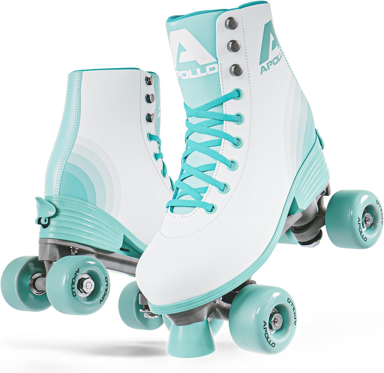 APOLLO Roller Skates Women - Retro Skates for Women and Girls - Size Adjustable Womens Quad Skates with High Heel - Rollerskates Adult Women - Disco Quads