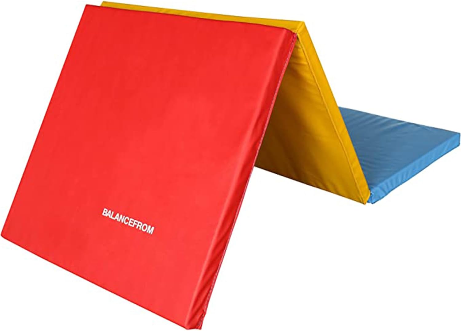 BalanceFrom 2-Inch Three Fold Folding Exercise Mat with Carrying Handles for MMA, Multiple Colors