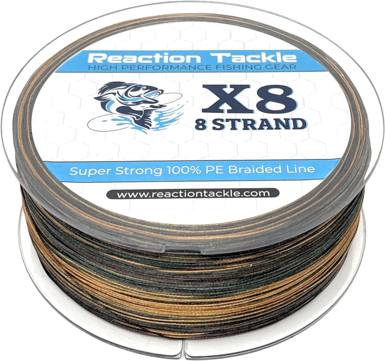 Reaction Tackle Braided Fishing Line - Pro Grade Power Performance for Saltwater or Freshwater Fish - Colored Fishing Line Braid for Extra Visibility