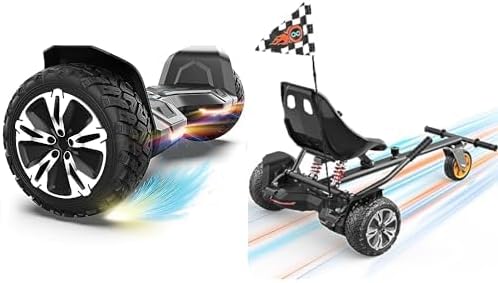 Gyroor Warrior 8.5 inch All Terrain Off Road Hoverboard & Gyroor K2 Hoverboard Seat Attachment for Transforming Hoverboard