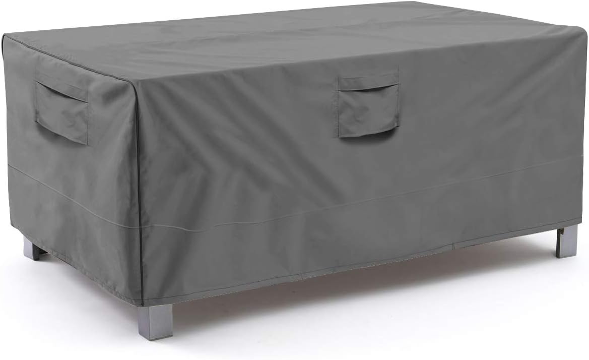 Vailge Veranda Rectangular/Oval Patio Table Cover, Heavy Duty and Waterproof Outdoor Lawn Patio Furniture Covers, X-Large Grey