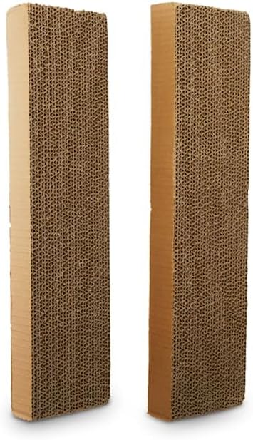 EveryYay Scratchin' The Surface Single-Wide Cardboard Refills for Cat Scratchers, 18.5" L X 4.5" W X 1.75" H, Pack of 2